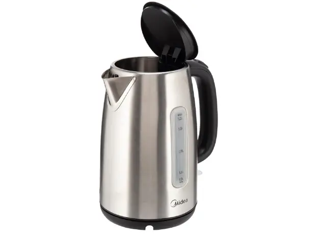 ელექტრო ჩაიდანი Midea MK-17S30A2, 2200W, 1.7L, Electric Kettle, Silver, 3 image