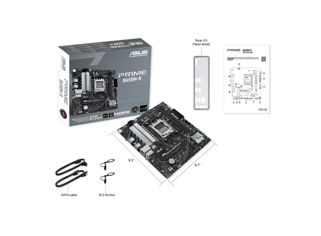 დედა დაფა Asus 90MB1H30-M0EAY0 PRIME B650M-R, AM5, DDR5, 96GB, 5 image