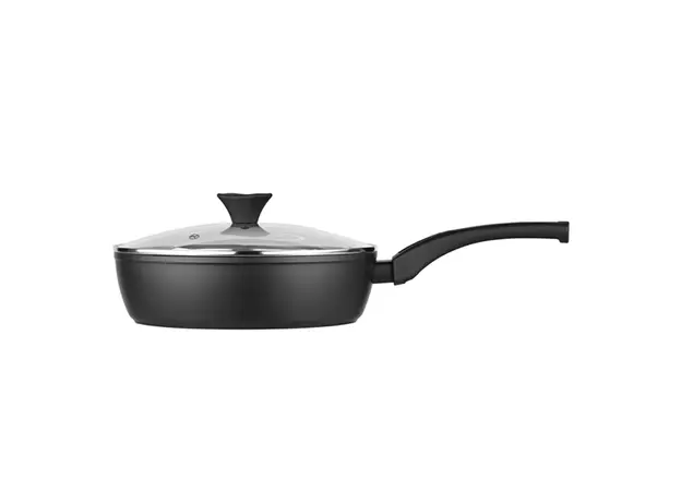 ტაფა Ardesto Deep Fry pan with lid Gemini Livorno, 26cm, aluminium, black, 3 image