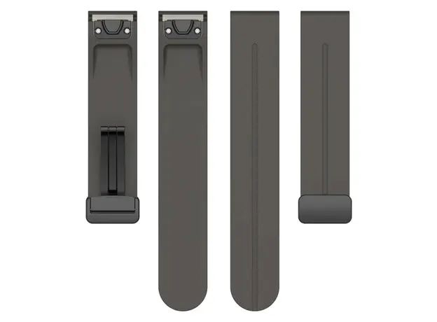 სმარტ საათის სამაჯური 42mm Watch Strap Black Buckle 20mm Magnetic Silicone Band - Dark Grey, 5 image