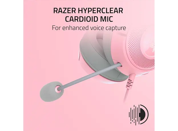Razer Headset Kraken Kitty V2, RGB, USB, Quartz Ed., 4 image