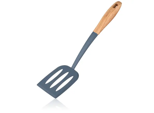 სპატულა Ardesto Slotted turner Midori, 34.5cm, nylon, wood, blue, 6 image