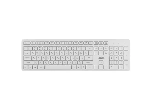 კლავიატურა 2E 2E-KS260WWH_UA, Wireless, USB, Keyboard, White, 2 image