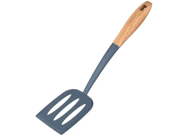 სპატულა Ardesto Slotted turner Midori, 34.5cm, nylon, wood, blue, 4 image