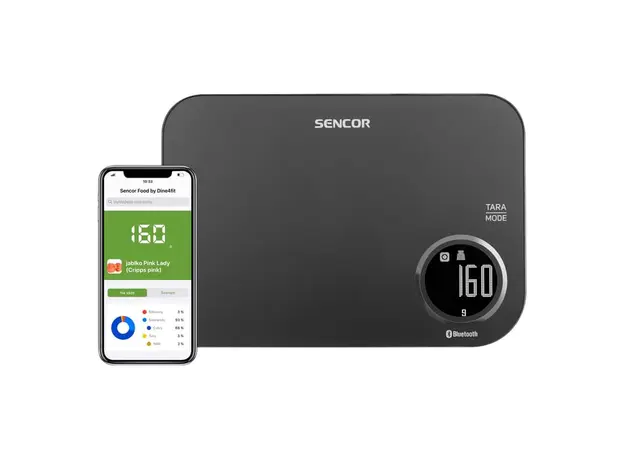სამზარეულოს სასწორი Sencor SKS 7078BK Smart Kitchen Scale, 4 image