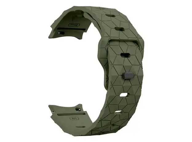 სმარტ საათის სამაჯური For Samsung Galaxy Watch FE 40mm KALEBOL KLB-ZQWFKGJ-001 / Watch 4 / 5 / 6 Football Pattern Silicone Watch Strap Band - Army Green, 3 image