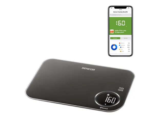 სამზარეულოს სასწორი Sencor SKS 7078BK Smart Kitchen Scale, 8 image