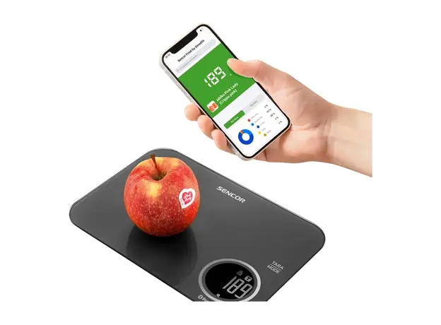 სამზარეულოს სასწორი Sencor SKS 7078BK Smart Kitchen Scale, 11 image
