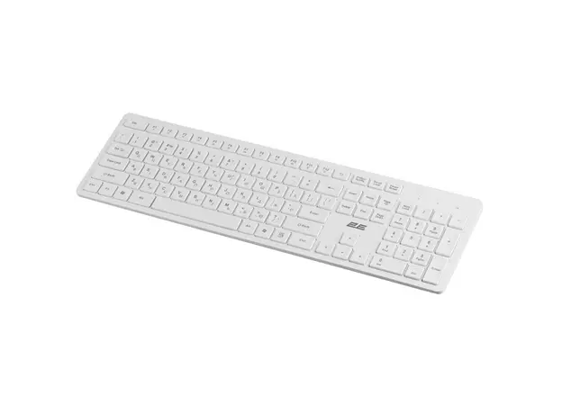 კლავიატურა 2E 2E-KS260WWH_UA, Wireless, USB, Keyboard, White, 3 image