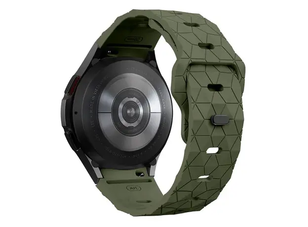 სმარტ საათის სამაჯური For Samsung Galaxy Watch FE 40mm KALEBOL KLB-ZQWFKGJ-001 / Watch 4 / 5 / 6 Football Pattern Silicone Watch Strap Band - Army Green, 2 image