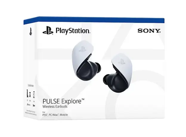 ყურსასმენი PlayStation PULSE Explore Wireless earbuds - White/Black, 8 image