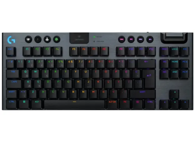 კლავიატურა LOGITECH G915 X LIGHTSPEED TKL Wireless Gaming Keyboard - BLACK - US INT'L - 2.4GHZ/BT - N/A - EMEA2