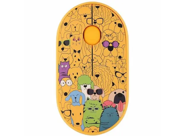 მაუსი 2E MF300 PETS CATS&DOGS Silent WL BT, Yellow