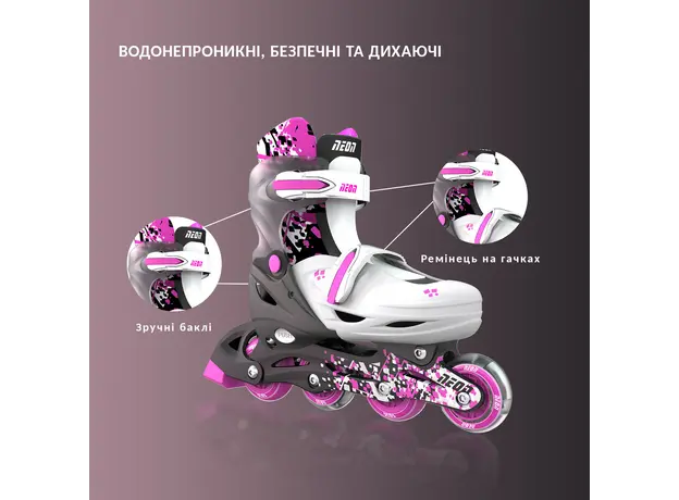 როლიკები Neon COMBO CYBER SKATES (12-2/30-33) - NT30 (Pink), 7 image