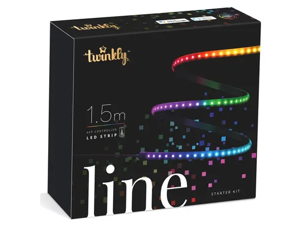 Smart LED კონტური Twinkly TWL100STW-BEU Line RGB, backlight, Gen II, IP20 1.5m Black