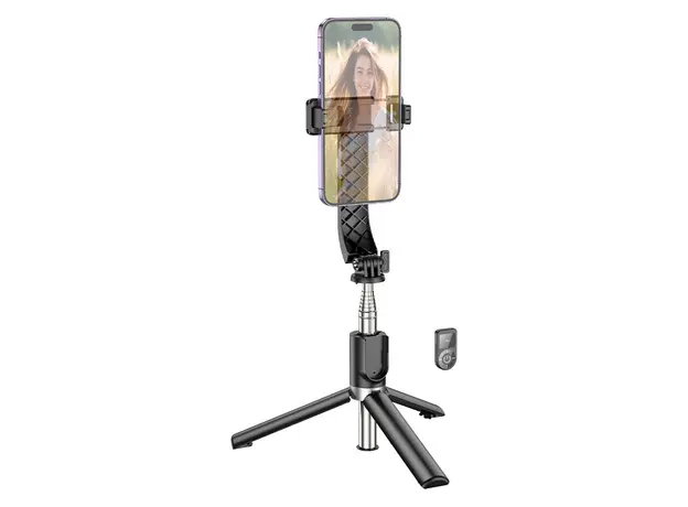 მობილურის სამაგრი Hoco K20 Prior live broadcast holder Black, 2 image