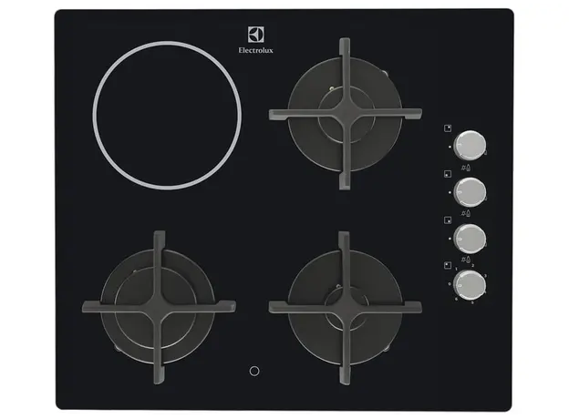 ჩასაშენებელი ქურის ზედაპირი Electrolux EGE6182NOK Hob, Built-in, Gas, Electric Black, 2 image
