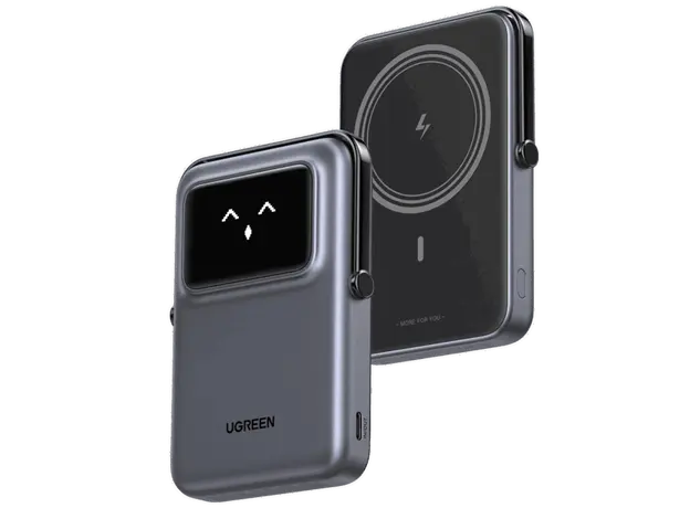 პორტატული დამტენი UGREEN PB572 (45327) Uno, 10000mAh, Magnetic Wireless Power Bank, Grey, 4 image