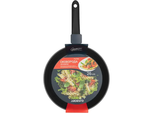 ტაფა Ardesto Fry pan Gemini Gourmet Aosta, 26cm, aluminium, black, 5 image