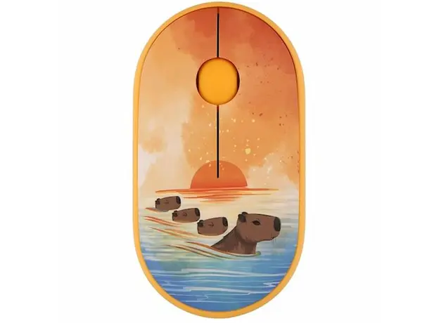 მაუსი 2E MF300 CAPYBARA SUNSET Silent WL BT, Yellow