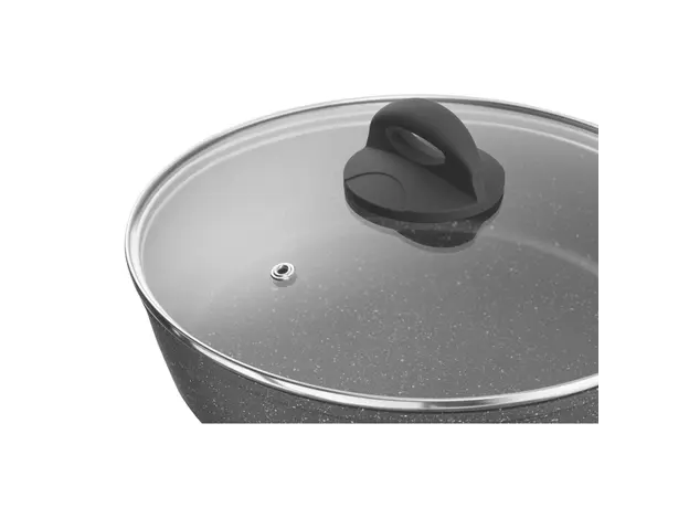 ტაფა Ardesto Deep Fry pan with lid Gemini Gourmet Viareggio, 26cm, aluminium, black, 5 image
