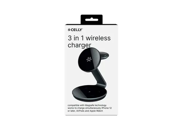 უსადენო დამტენი Celly EVO 15W Magnetic Wireless Charger Black, 5 image