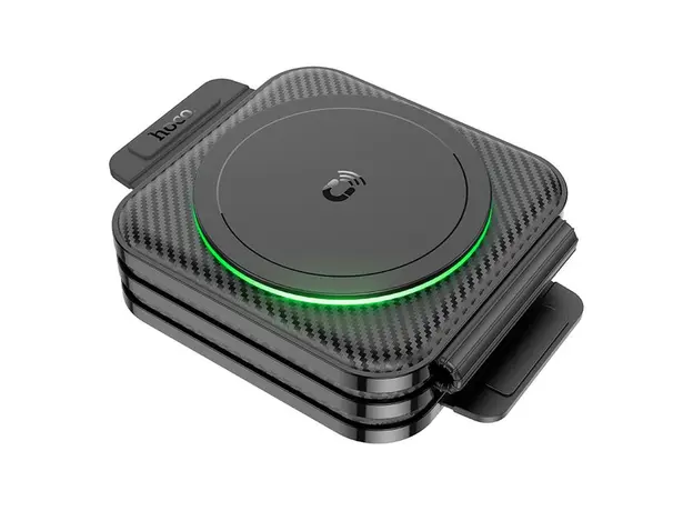 პორტატული დინამიკი Hoco CQ4 Unique 3-in-1 folding magnetic wireless fast charger Black, 4 image