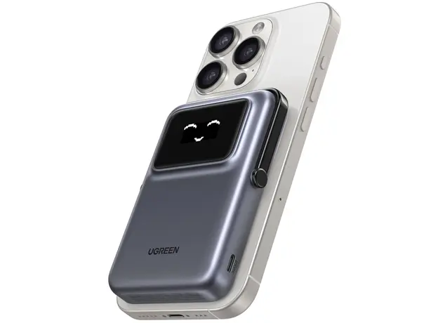 პორტატული დამტენი UGREEN PB572 (45327) Uno, 10000mAh, Magnetic Wireless Power Bank, Grey