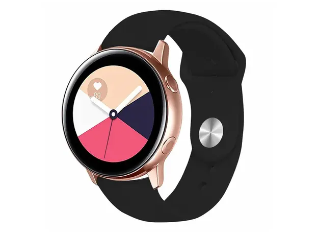 სმარტ საათის სამაჯური Kalebol KLB-GSNL-001 For Samsung Galaxy Watch6 Classic 47mm 43mm Watch Band 20mm Silicone Strap - Black, 3 image