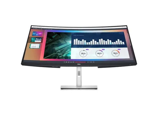 მონიტორი Dell 210-BFOB P3424WEB 34, 34", Curved Monitor, WQHD, IPS, HDMI, USB, USB-C, DP, Silver, 5 image