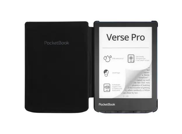 პლანშეტის ქეისი PocketBook H-S-634-K-CIS, E-Book Reader PB629/PB634, Cover, Black, 8 image