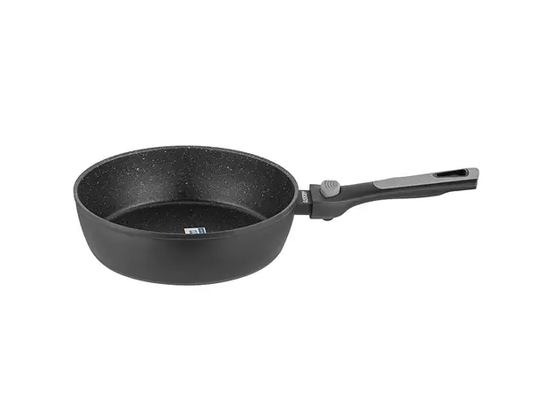ტაფა Ardesto Deep Fry pan with removable handle Gemini Bari, 24cm, aluminium, black, 2 image