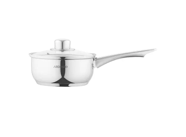 ქვაბი Ardesto Saucepan with glass lid Gemini Gourmet Aosta, 1.2l, stainless steel, 4 image