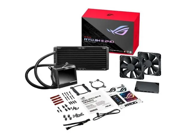 თხევადი გაგრილება ASUS LCS ROG RYUJIN II 240 LGA 115x,1700, 2011, 2011-3, 2066;AMD: AM4, TR4* OLED Noctua iPPC, 6 image
