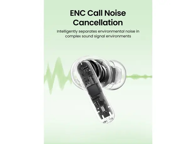 ყურსასმენი UGREEN WS207 (45110) HiTune P3, Earbuds, Wireless, Bluetooth, IPX5, White, 6 image