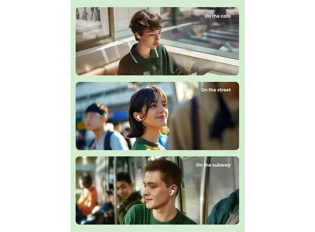 ყურსასმენი UGREEN WS207 (45110) HiTune P3, Earbuds, Wireless, Bluetooth, IPX5, White, 8 image