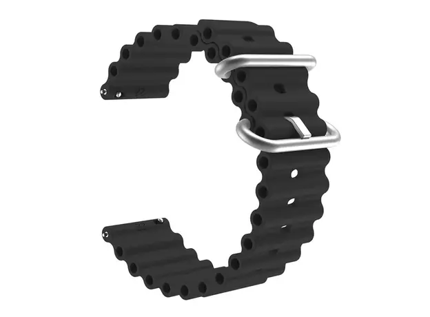 სმარტ საათის სამაჯური For Samsung Galaxy Watch 5 Silicone Watch Strap 20mm - Black, 2 image