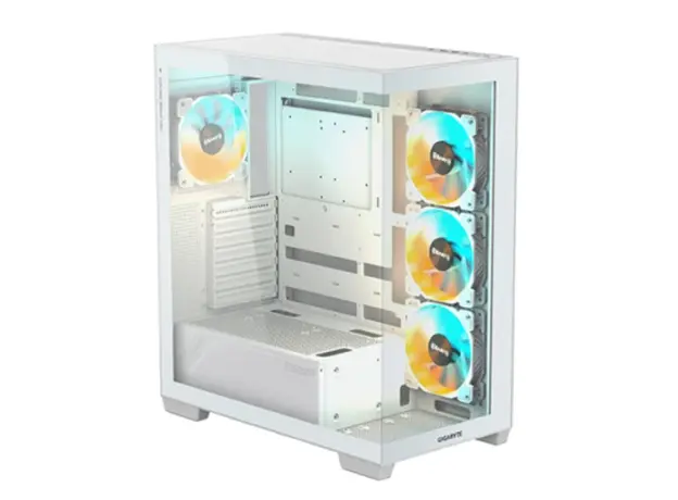 ქეისი Gigabyte C500 PANORAMIC STEALTH ICE 4x120mm ARGB Fans Mid Tower White - C500PI ST, 3 image