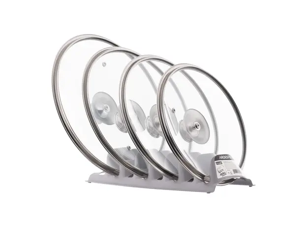 თავსახურების სადგამი Ardesto Lid organizer 29.5х13.5х6.5cm, plastic, grey, 7 image