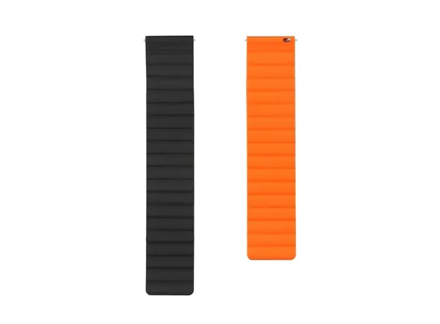 სმარტ საათის სამაჯური For Samsung Galaxy Watch 5 Silicone Watch Strap 20mm - Black / Orange, 4 image