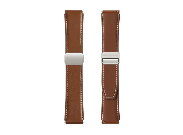 სმარტ საათის სამაჯური DUX DUCIS YA Series 43mm Genuine Cow Leather Strap 20mm Watch Band - Brown, 3 image