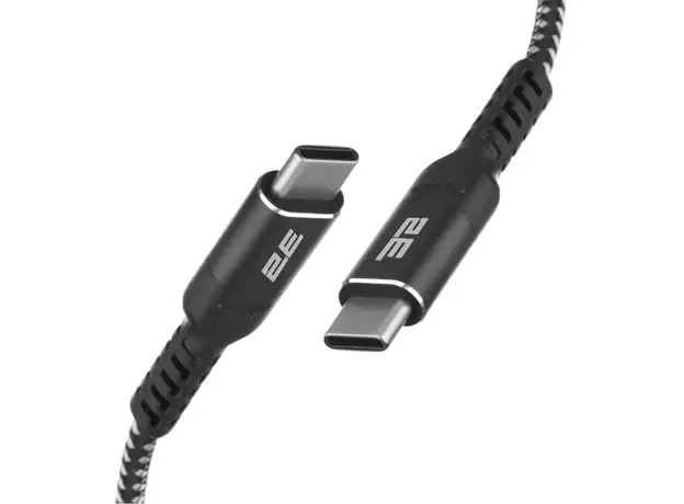 USB კაბელი 2E Сable USB-C > USB-C charge/data, 1m, 240W Type-C, Aluminum Shell, black, 3 image