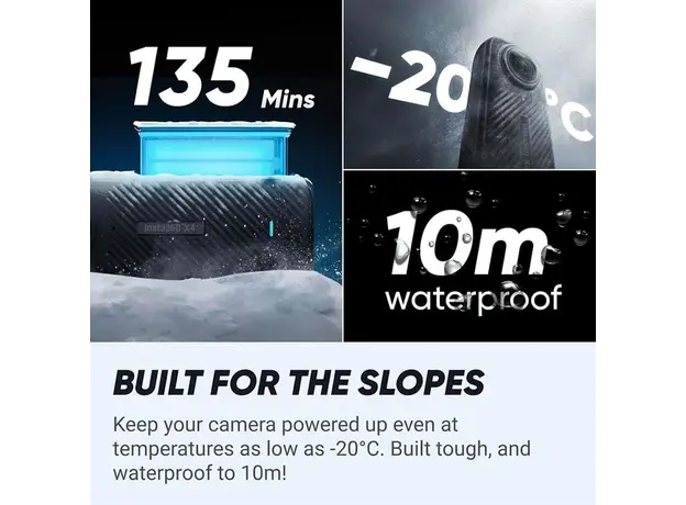 სპორტული კამერა INSTA360 X4 SNOWBOARD BUNDLE, 7 image