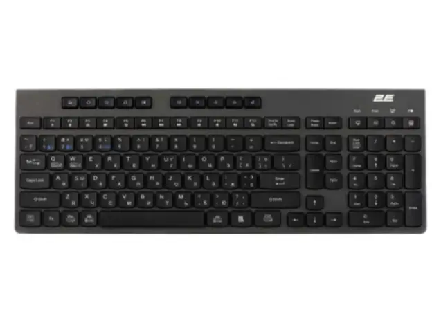 კლავიატურა 2E KS270 WL/BT Silent Membrane Keyboard Black/Grey - 2E-KS280WBGR_AK, 2 image