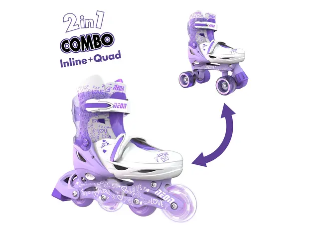 როლიკები Neon COMBO SKATES (SIZE 3-6) - NT10 (Purple), 8 image