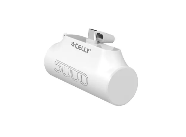 პორტატული დამტენი Celly USB-C Power Bank (5000mAh) White, 2 image