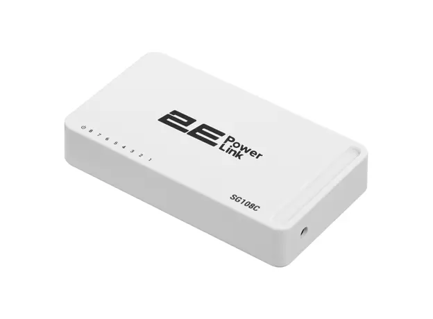 სვიჩი 2E 2E-SG108C PowerLink, 8-Port Gigabit, Switch, White, 3 image