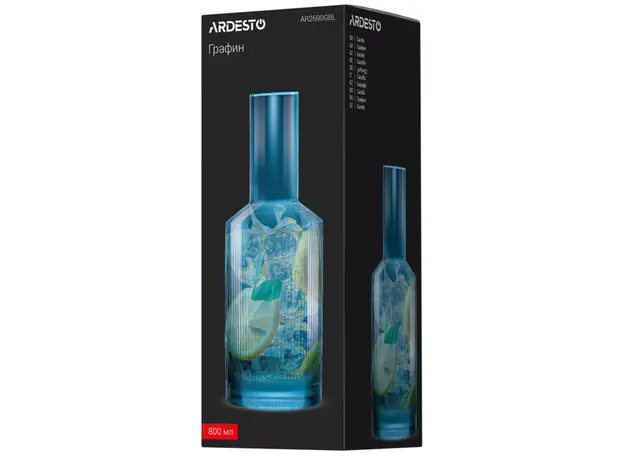 დოქი Ardesto AR2690GBL Carafe, 800ml, Decanter, Blue, 4 image