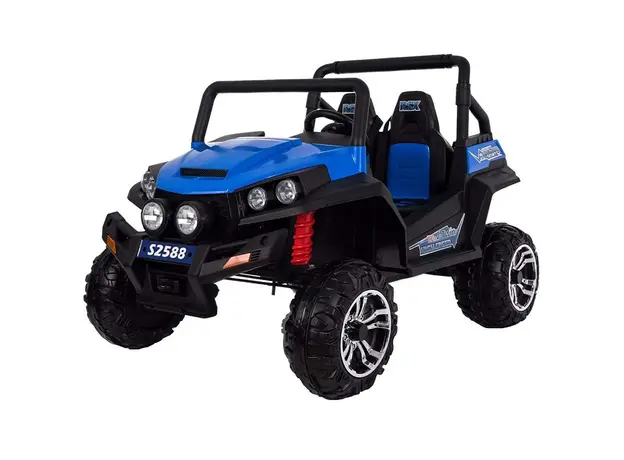 ბავშვის ელექტრო მანქანა S2588-BLU/2 ადგილიანი/კაუჩუკის საბურავებით/ტყავის სავარძლით, 2 image