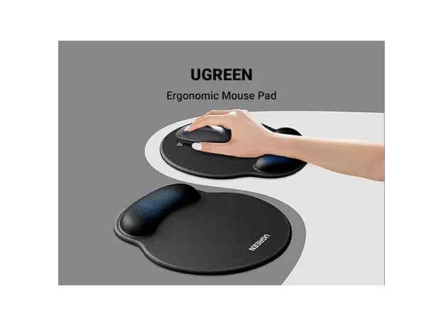 მაუსპადი UGREEN LP668 (25245), Mouse Pad With Wrist Rest, S, Black, 5 image